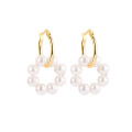 Shangjie Oem Aretes Fashion Danity Women Pendientes Joyas 925 Pendientes de plata esterlina Pendientes de perlas redondas